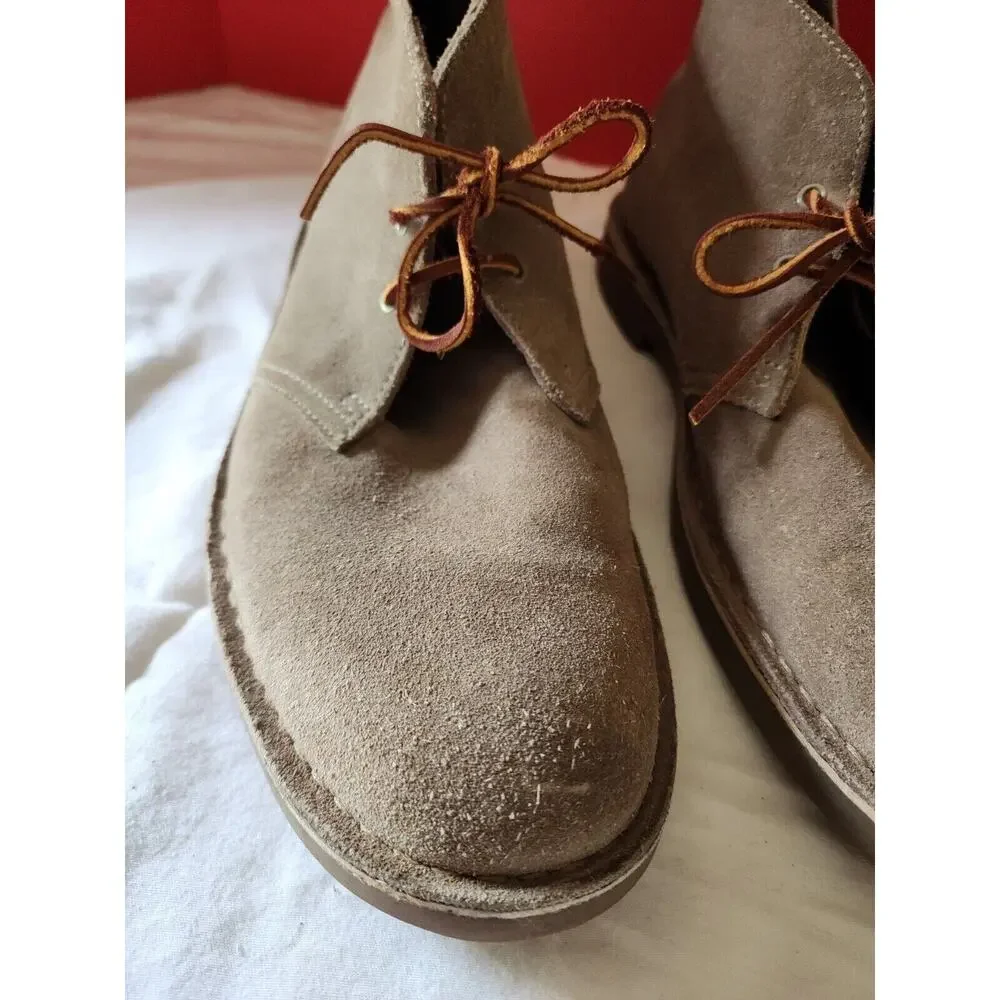 Clarks Men’s 82285 Bushacre 2 Desert Natural Tan Chukka Boots Suede Size 13 M